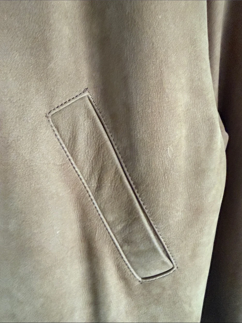 Vintage Stone Mountain Suede  leather Field Jacket in Chestnut